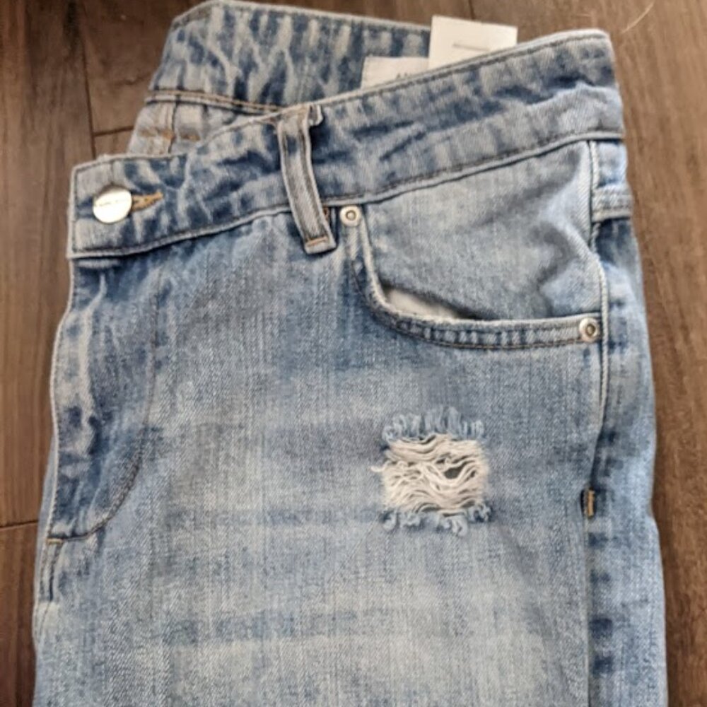 Anine Bing - Distressed Destroyed Jeans | Size 26 Relaxed Fit | Light Wash Blue - Picture 5 of 15